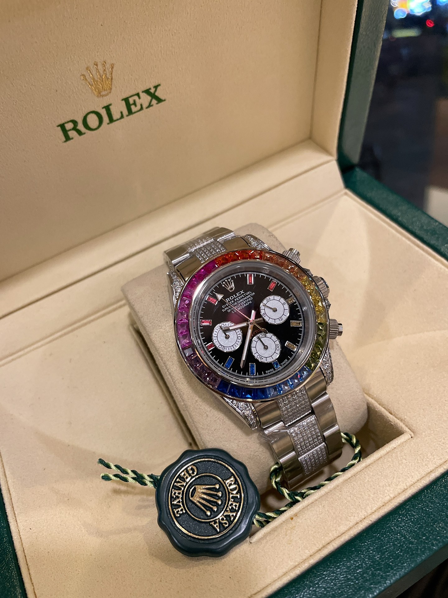 [TOP] ROLEX Daytona Rainbow Black Dial - Rose Gold