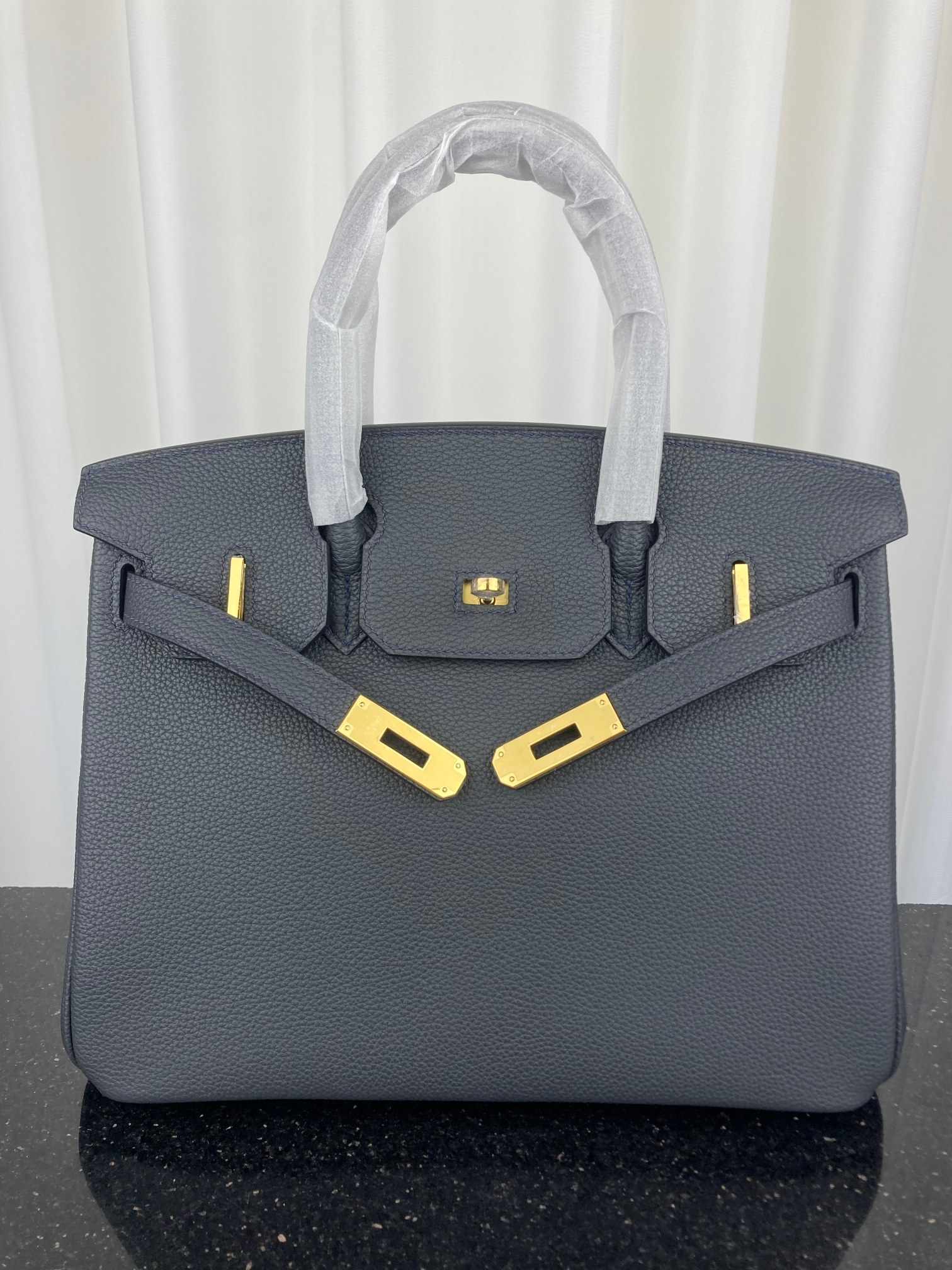 [TOP] HERMES Togo Birkin Bag 30cm - Gray -  GHW