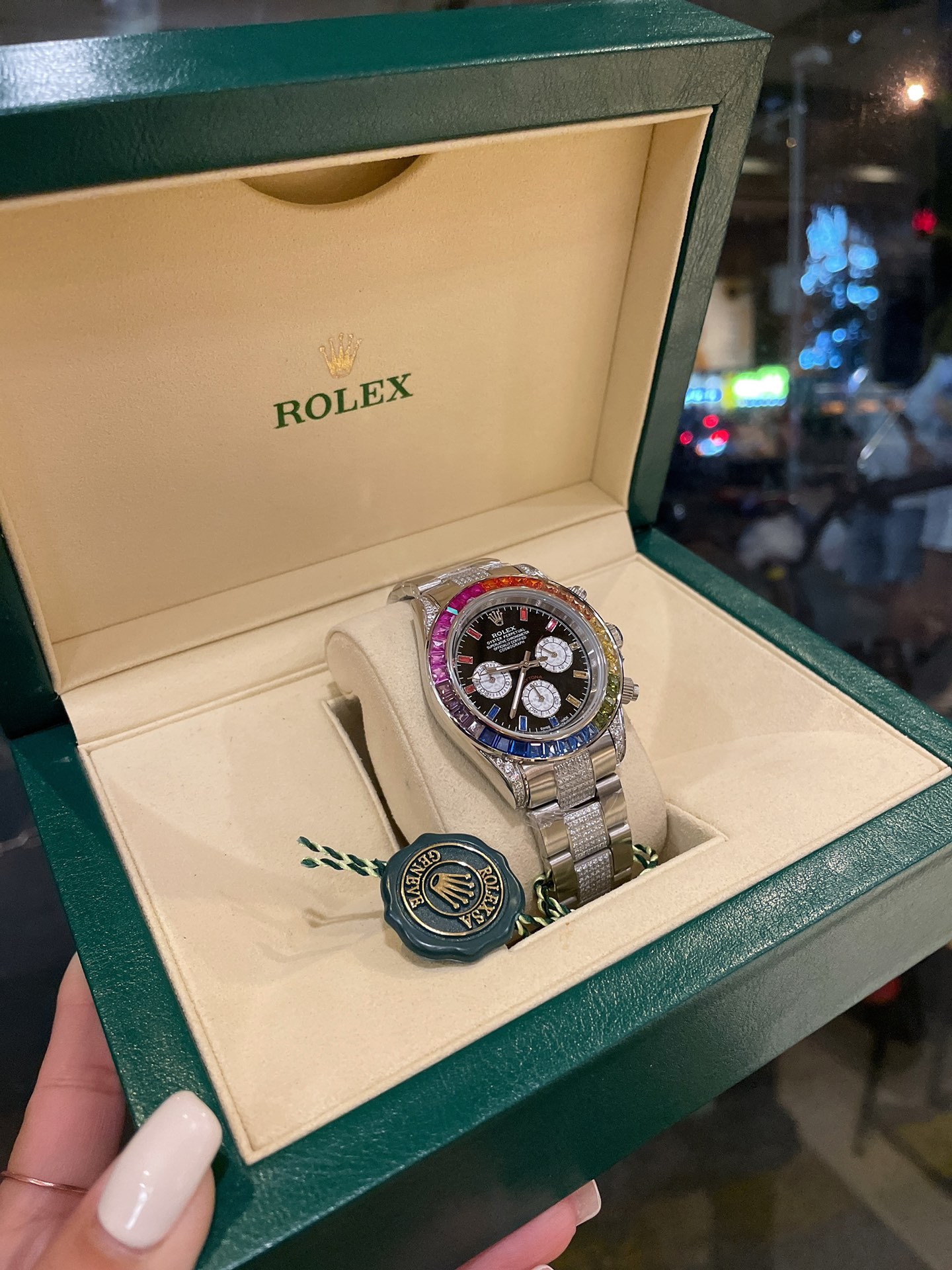 [TOP] ROLEX Daytona Rainbow Black Dial - Rose Gold