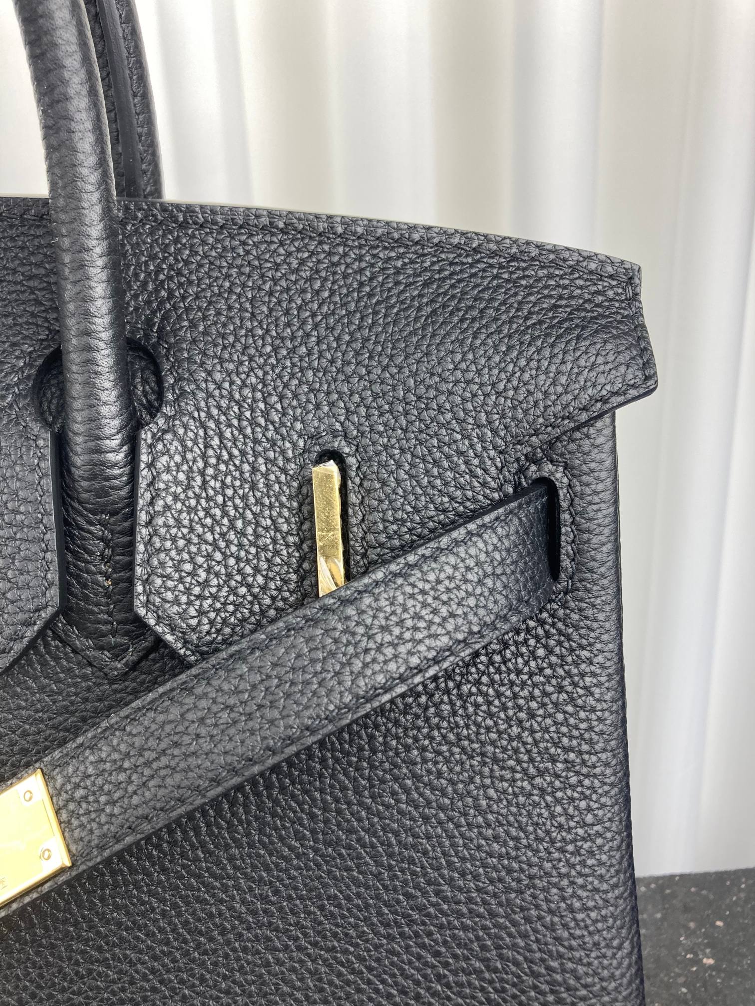 [TOP] HERMES Togo Birkin Bag 30cm - Black -  GHW