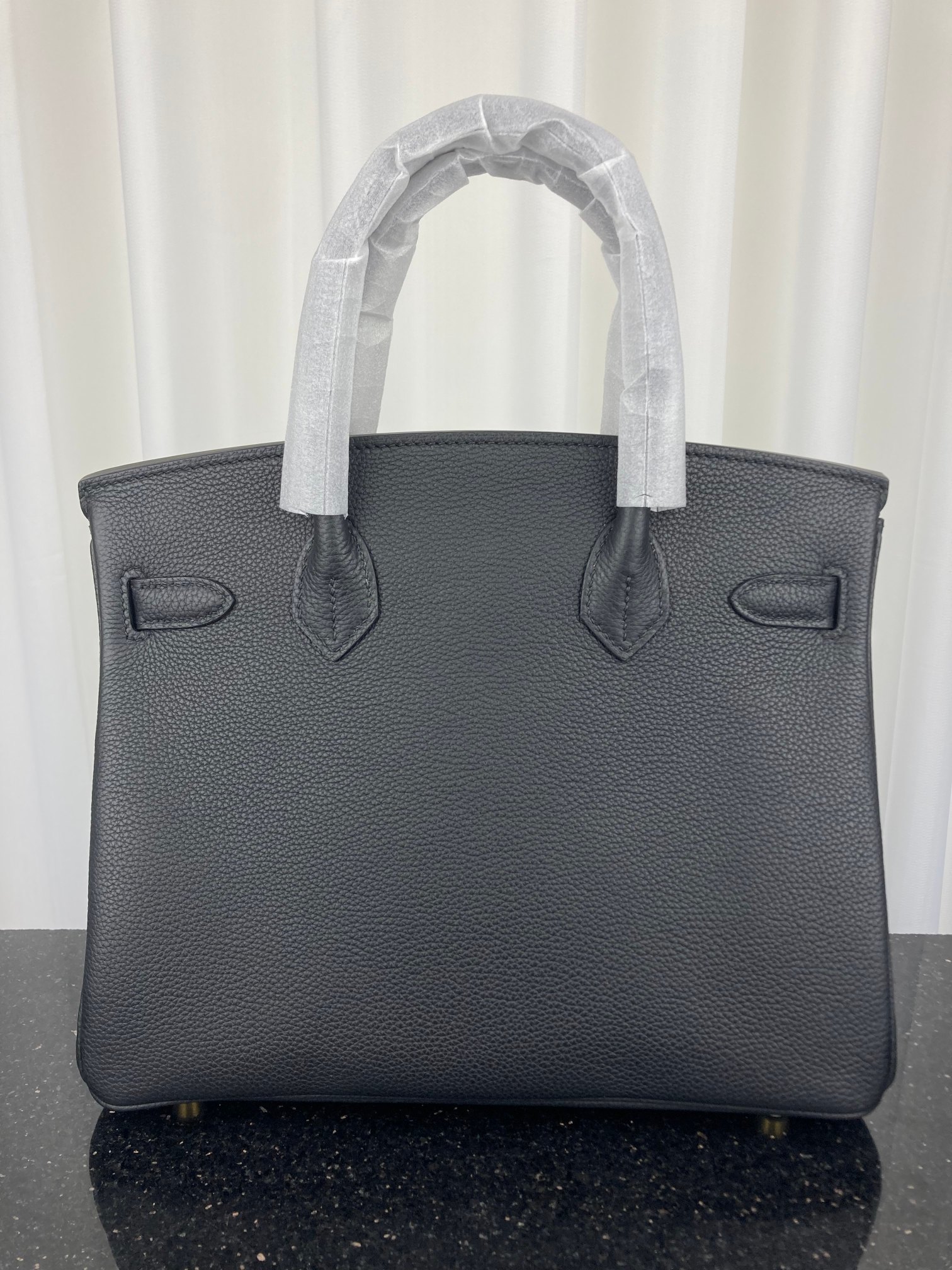 [TOP] HERMES Togo Birkin Bag 30cm - Black -  GHW
