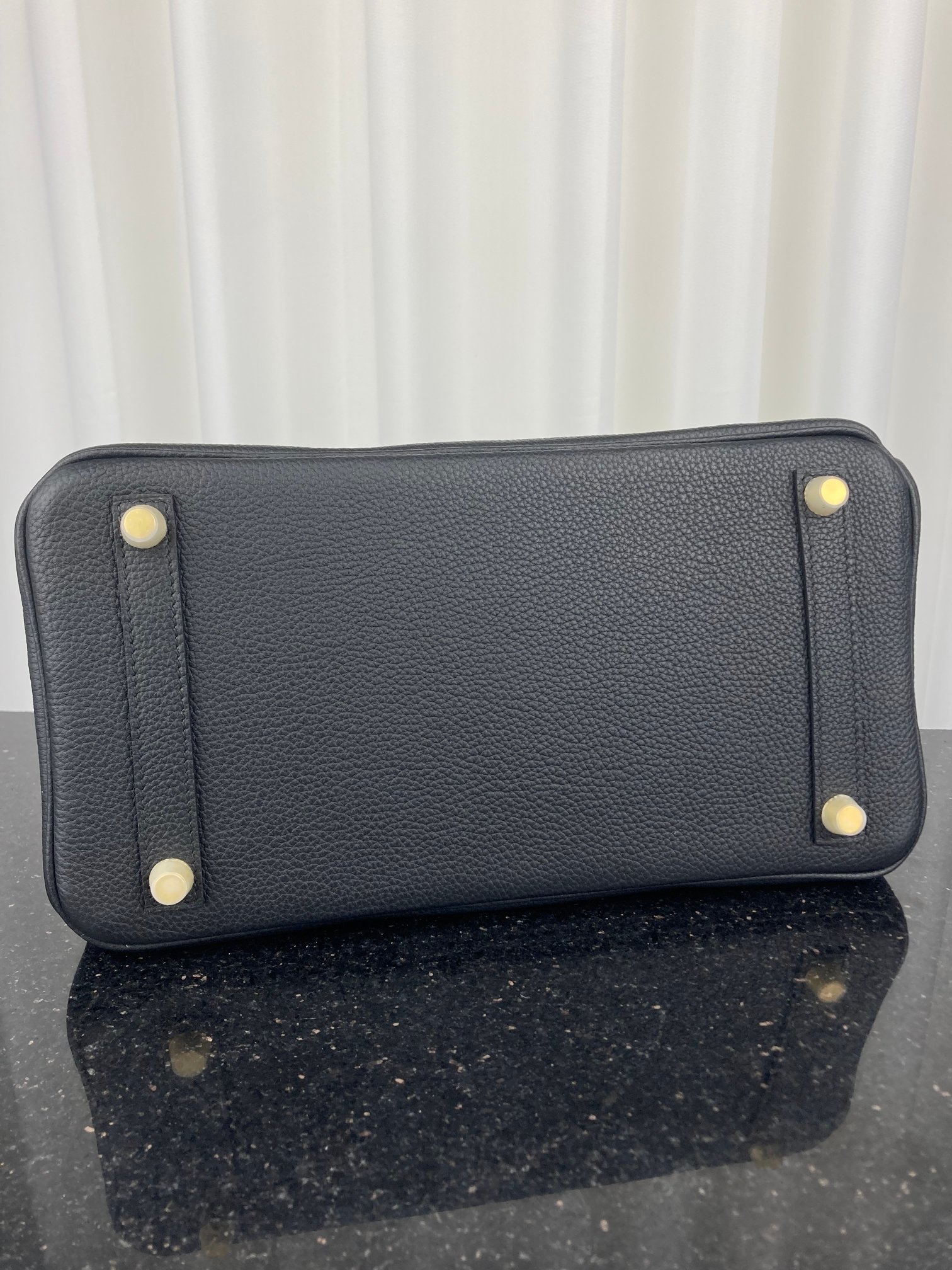 [TOP] HERMES Togo Birkin Bag 30cm - Black -  GHW