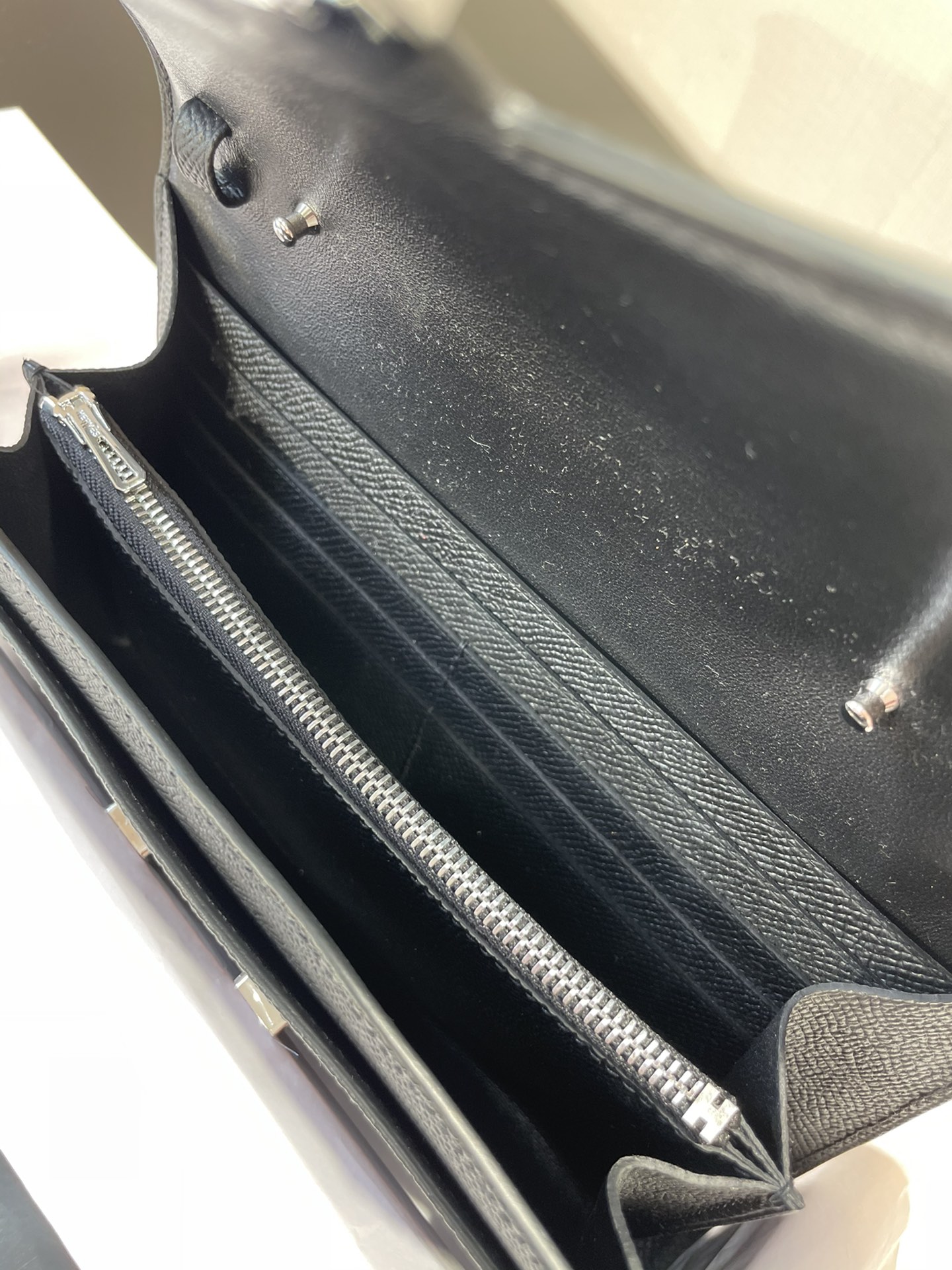 [TOP] HERMES Epsom Constance Long Wallet 20.5cm - Black