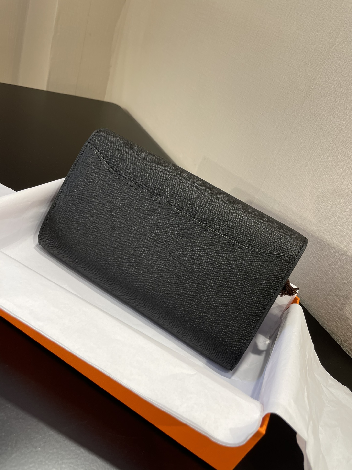 [TOP] HERMES Epsom Constance Long Wallet 20.5cm - Black