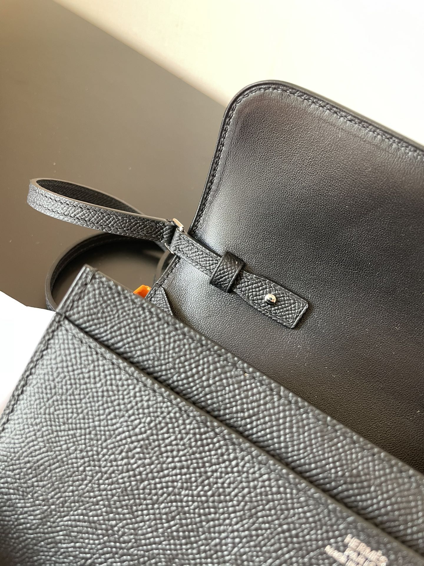 [TOP] HERMES Epsom Constance Long Wallet 20.5cm - Black