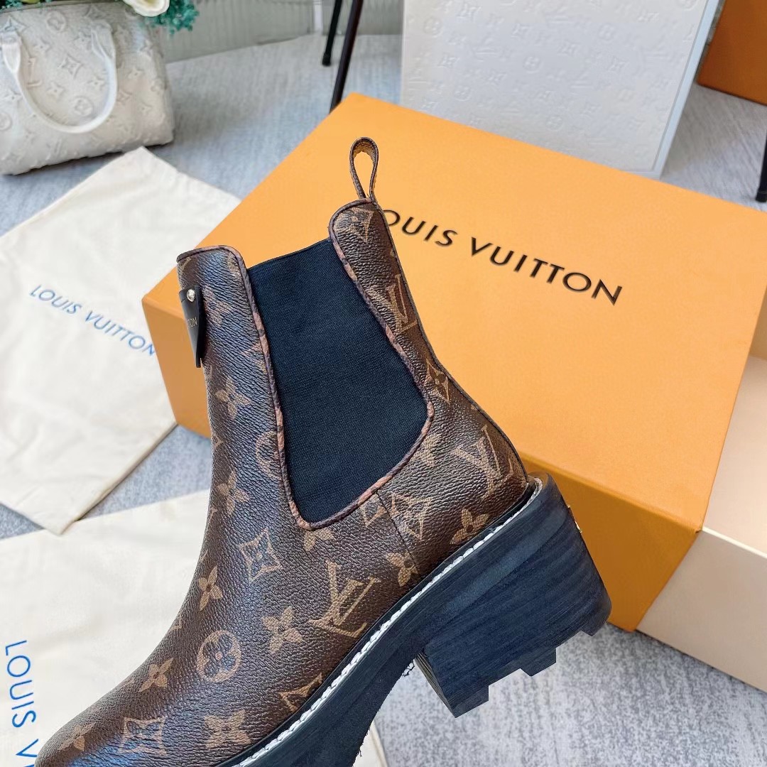 [TOP] Louis Vuitton LV  LV Beaubourg Ankle Boots Logo