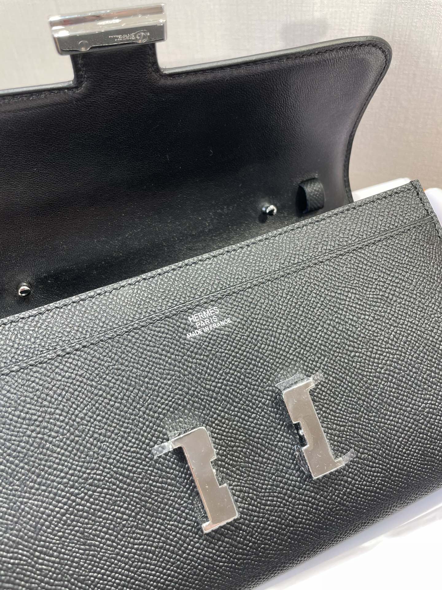 [TOP] HERMES Epsom Constance Long Wallet 20.5cm - Black