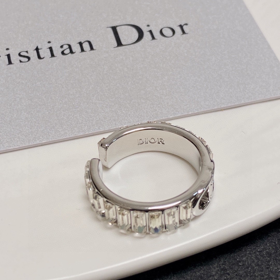 [TOP] Christian Dior CD letter ring - Silver