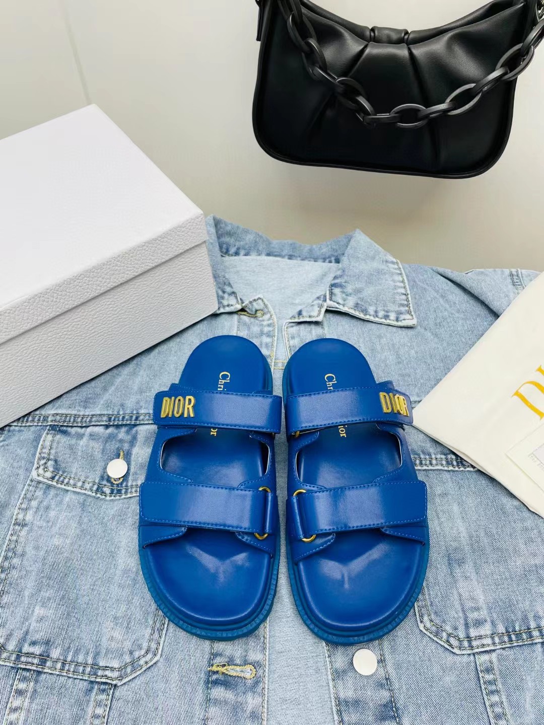 [TOP] Christian Dior Leather Dad Sandals Slides - Collection