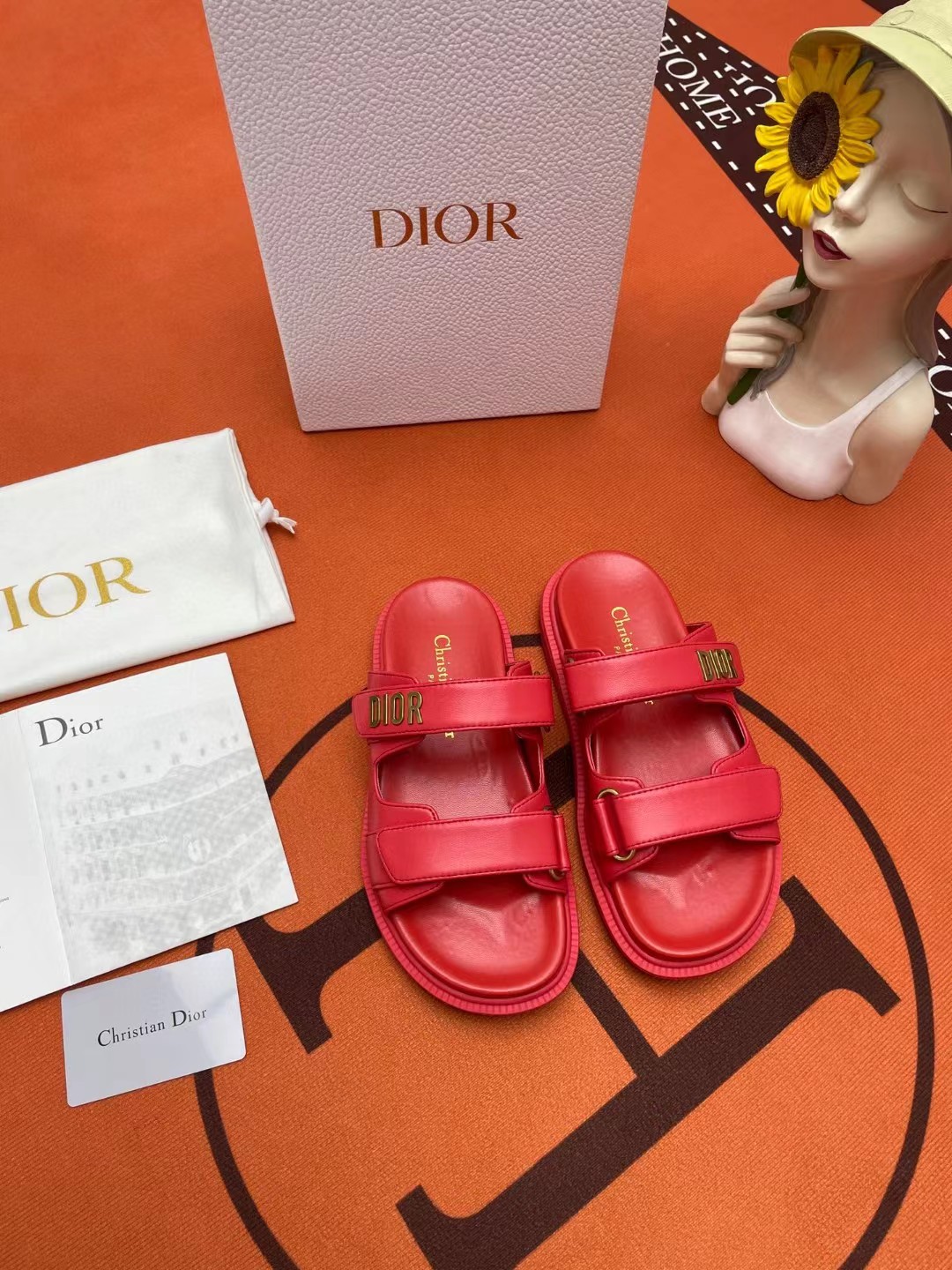 [TOP] Christian Dior Leather Dad Sandals Slides - Collection