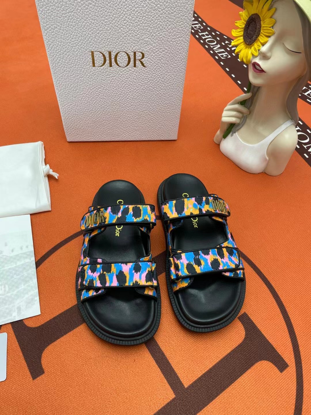 [TOP] Christian Dior Leather Dad Sandals Slides - Collection