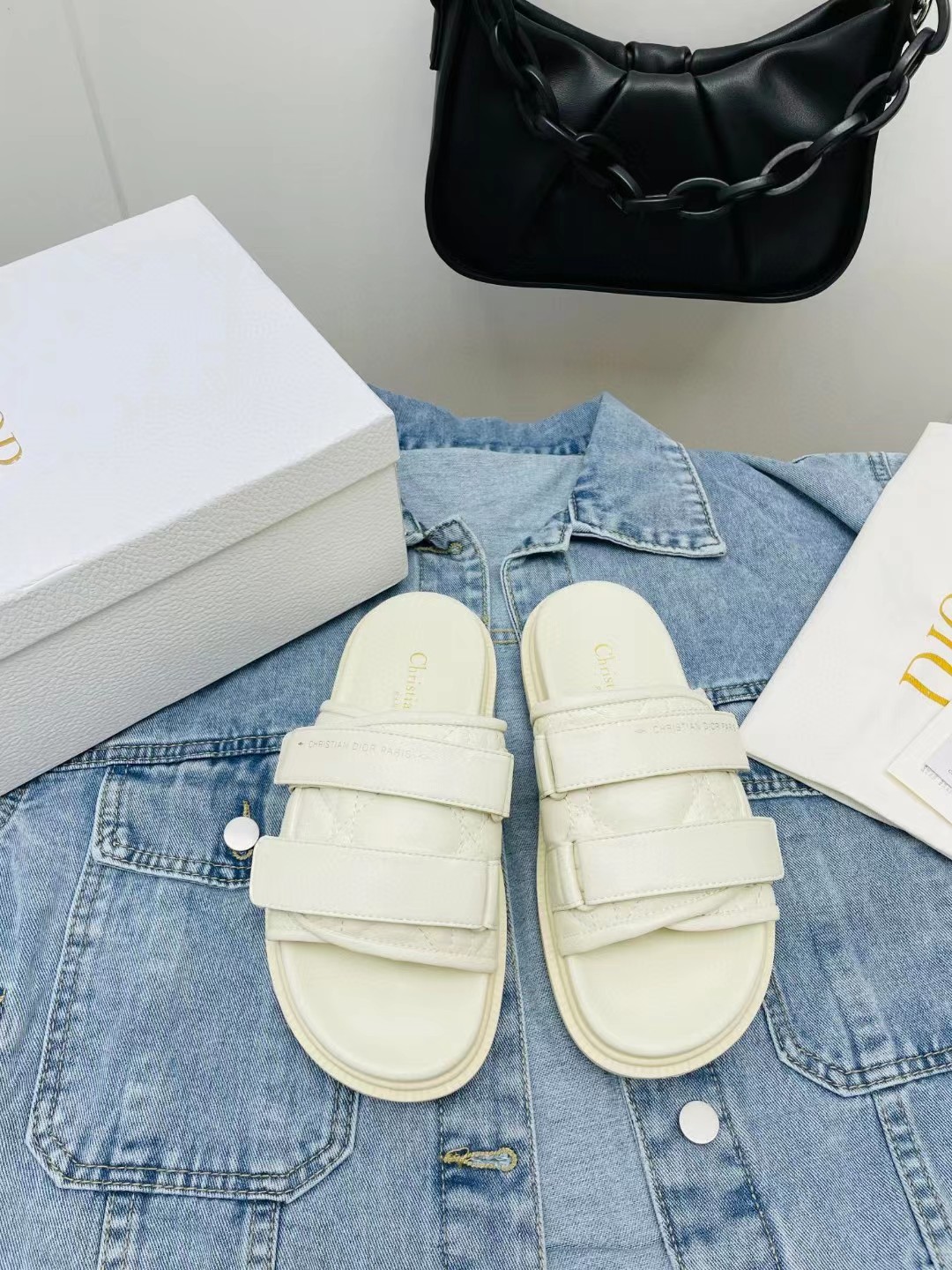 [TOP] Christian Dior Leather Dad Sandals Slides - Collection