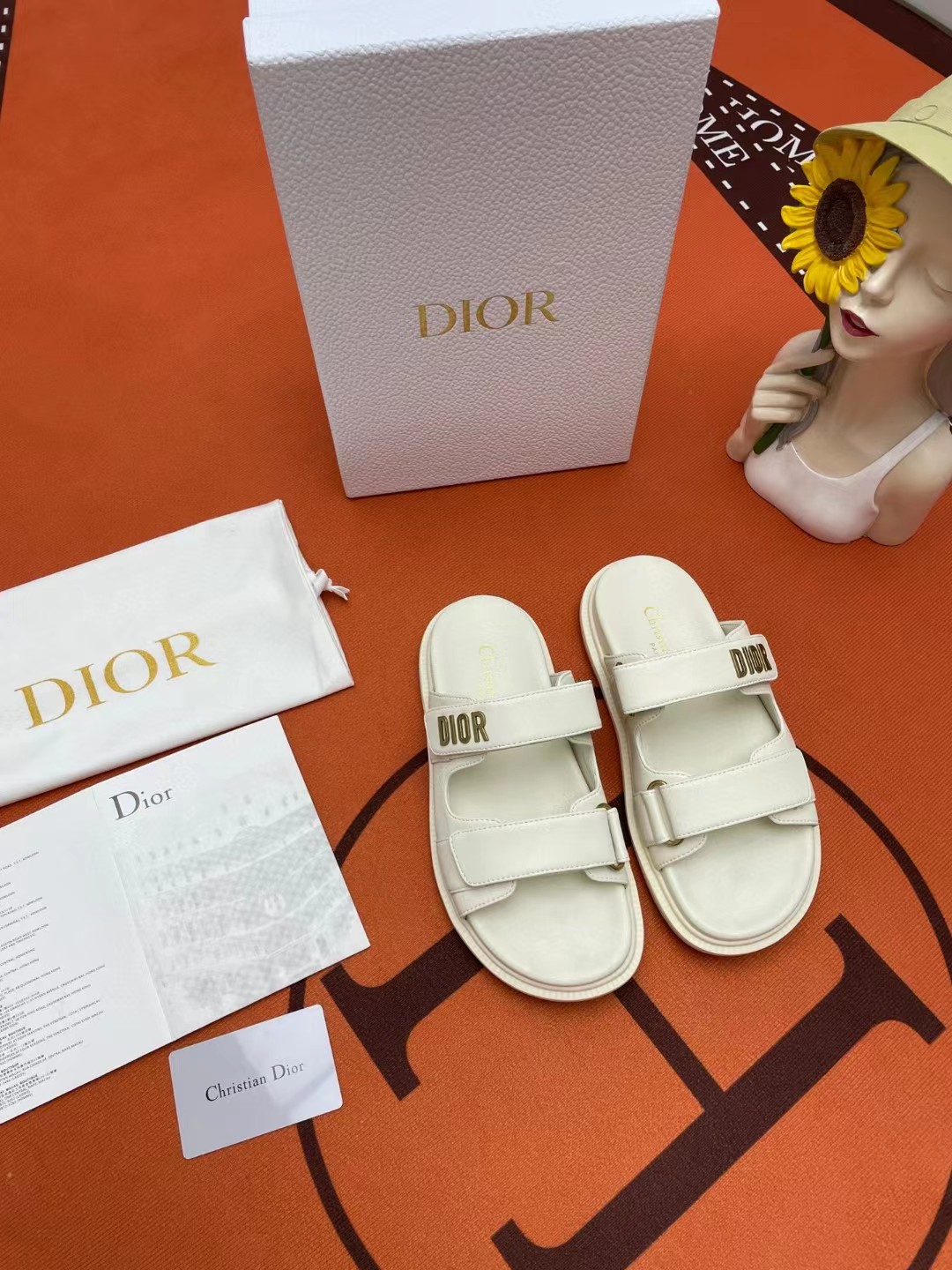 [TOP] Christian Dior Leather Dad Sandals Slides - Collection