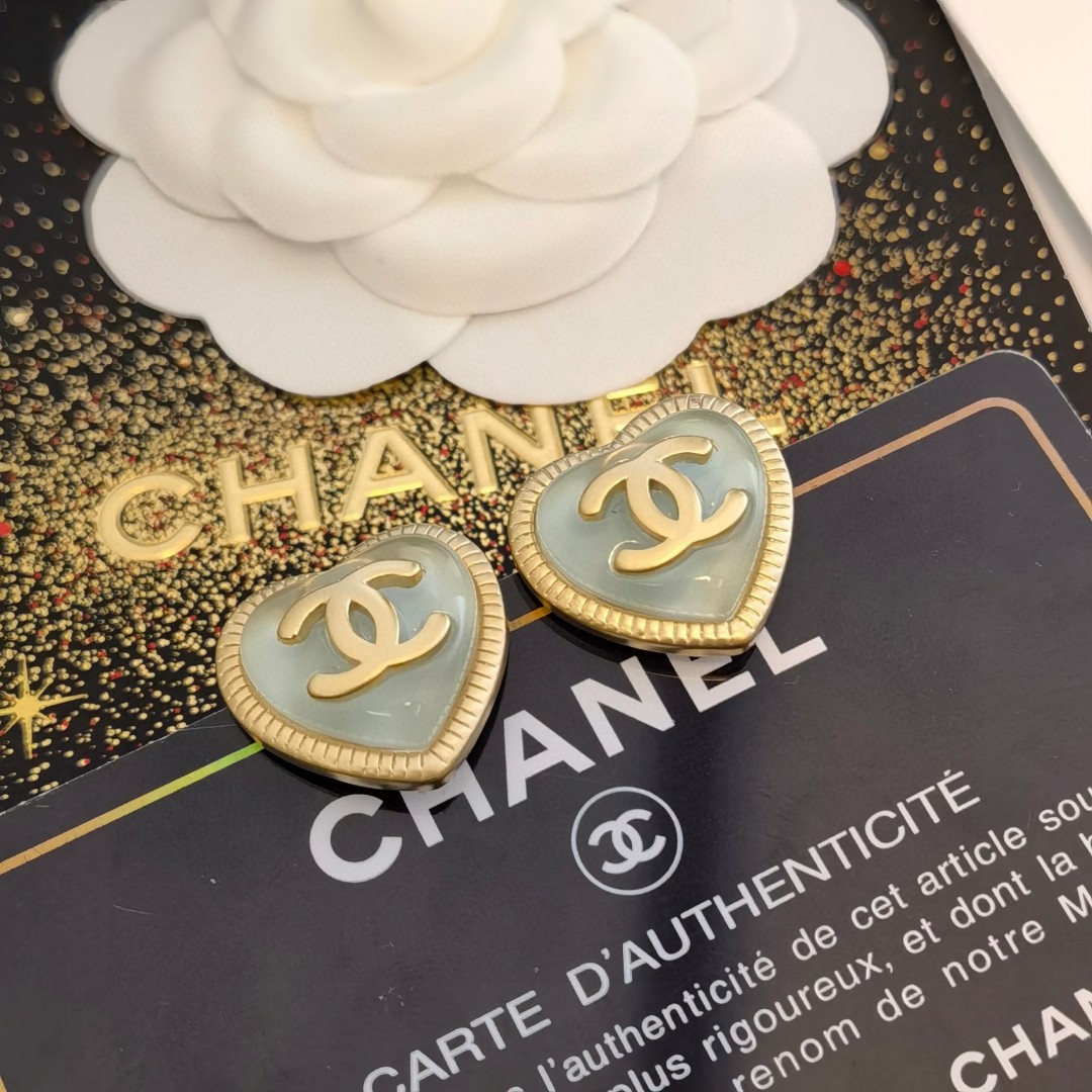 [TOP] CHANEL Double C Earrings - Gold