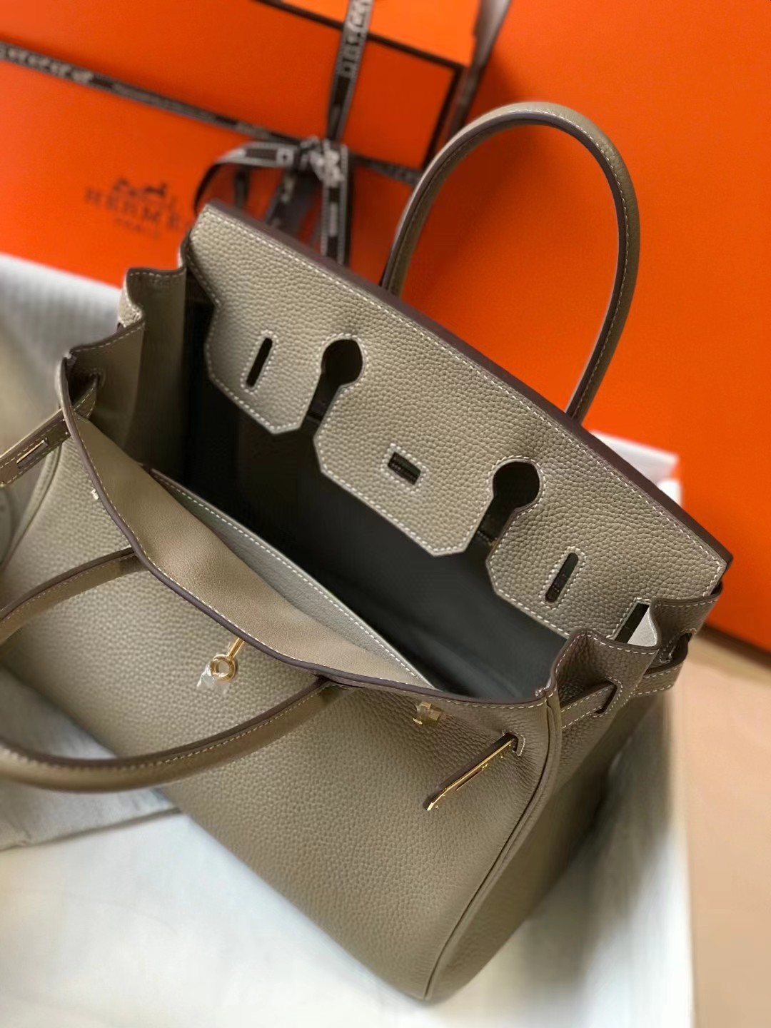 [TOP] HERMES Togo Birkin Bag 25cm - GHW