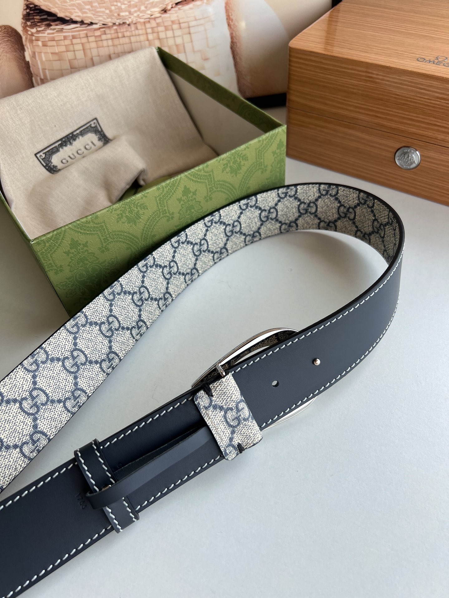 [TOP] GUCCI Men's Leather Belt G Buckle - 3 Color