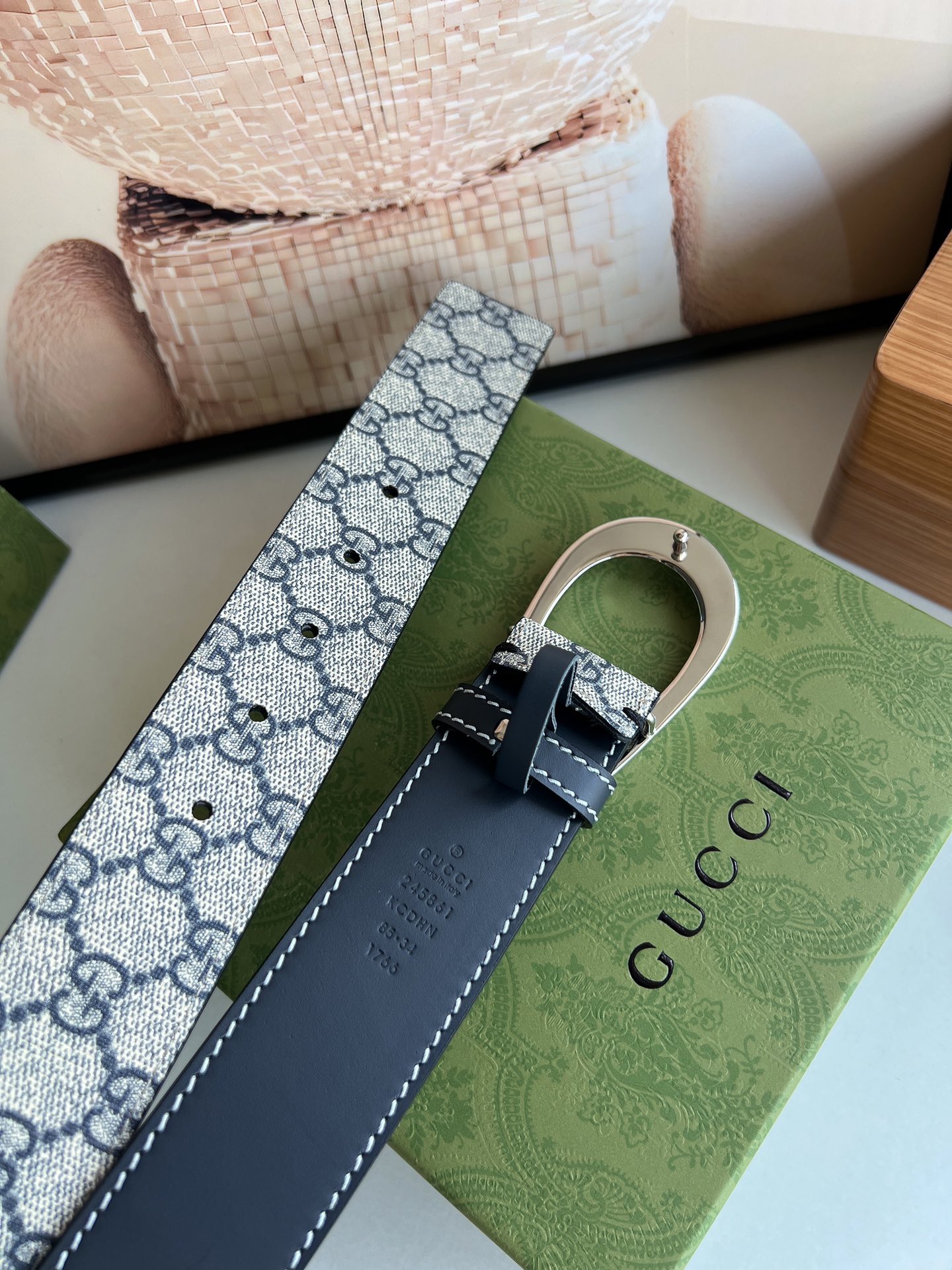 [TOP] GUCCI Men's Leather Belt G Buckle - 3 Color