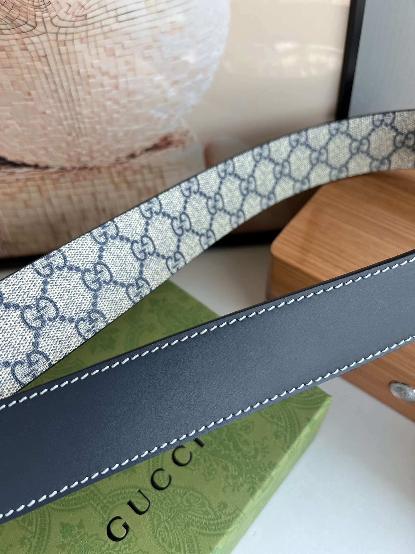 [TOP] GUCCI Men's Leather Belt G Buckle - 3 Color