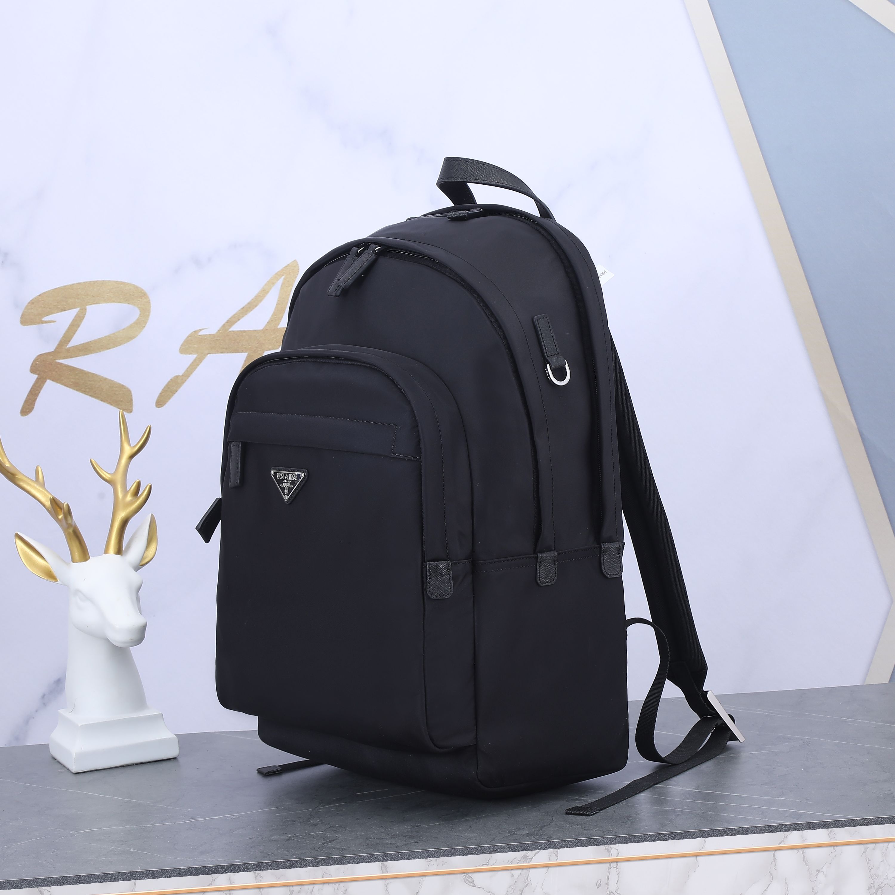 [TOP] PRADA  Men's Backpack- Black
