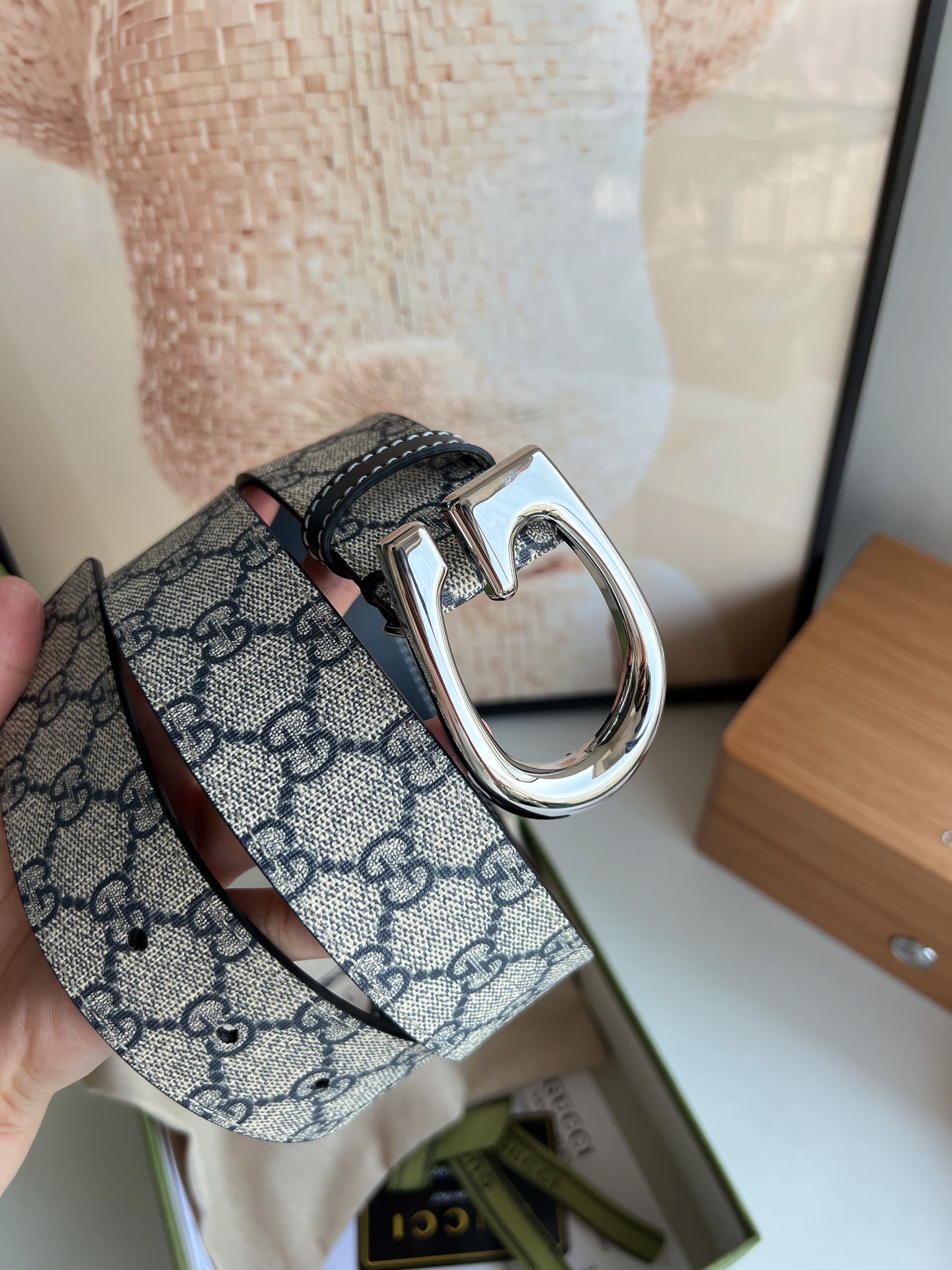 [TOP] GUCCI Men's Leather Belt G Buckle - 3 Color