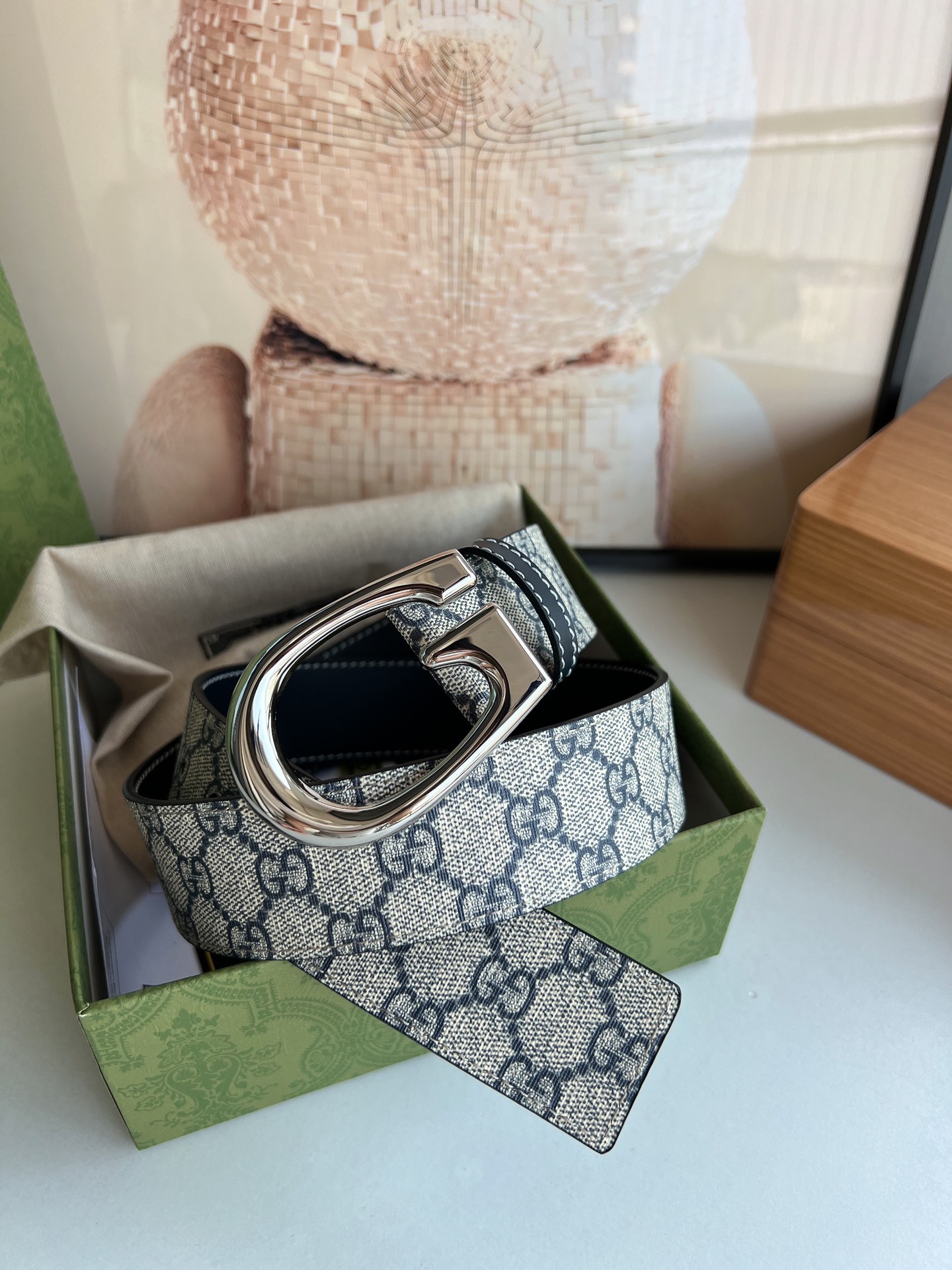 [TOP] GUCCI Men's Leather Belt G Buckle - 3 Color