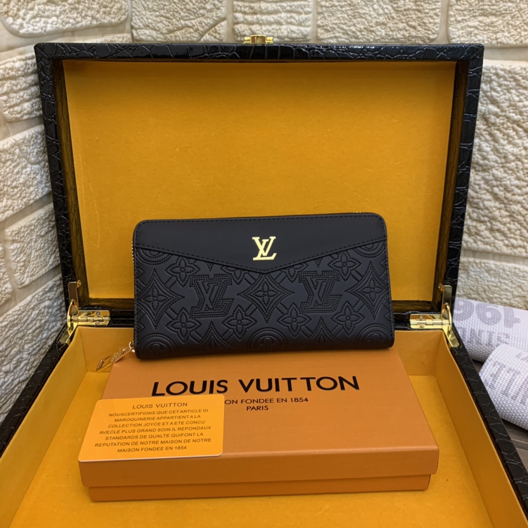 [TOP] Louis Vuitton LV LV Cowhide Wallet - Black