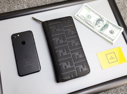 [TOP] FENDI Men's Leather Wallet