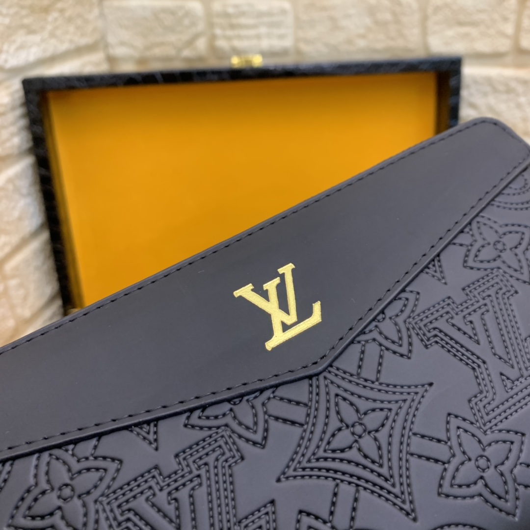 [TOP] Louis Vuitton LV LV Cowhide Wallet - Black