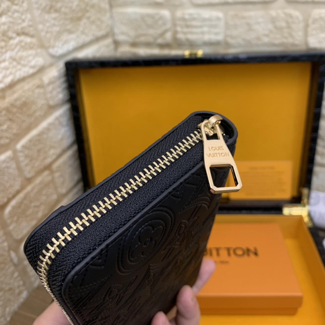 [TOP] Louis Vuitton LV LV Cowhide Wallet - Black