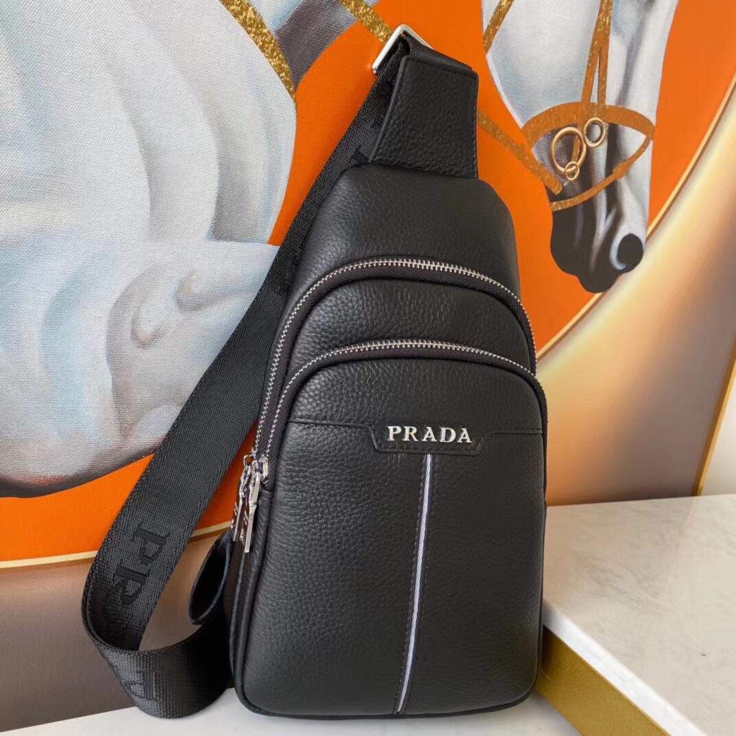 [TOP] PRADA Men's Backpack- Black
