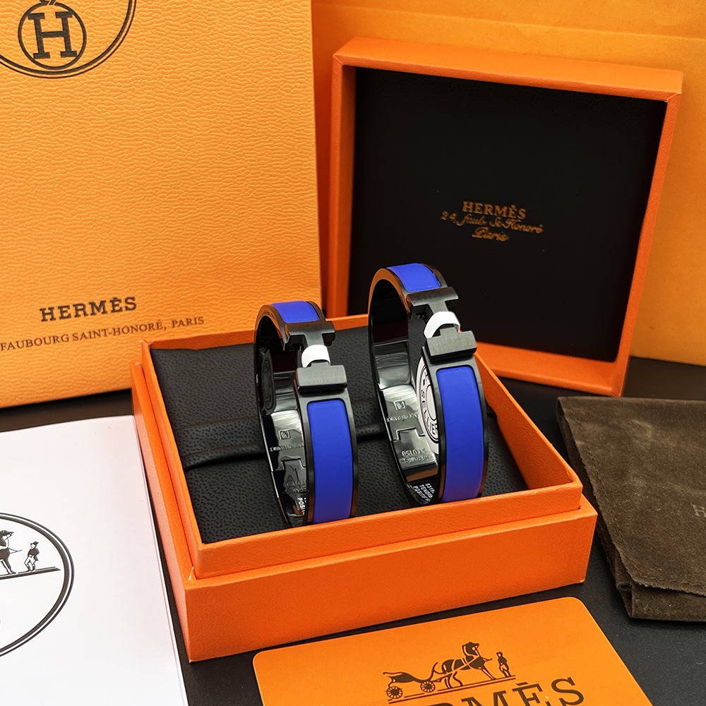 [TOP] HERMES H Logo Bracelet - 11 Colors