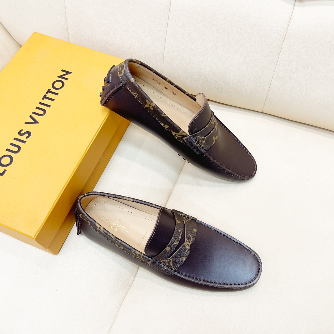 [TOP] Louis Vuitton LV LV Men's Calfskin shoes - 2 Colors