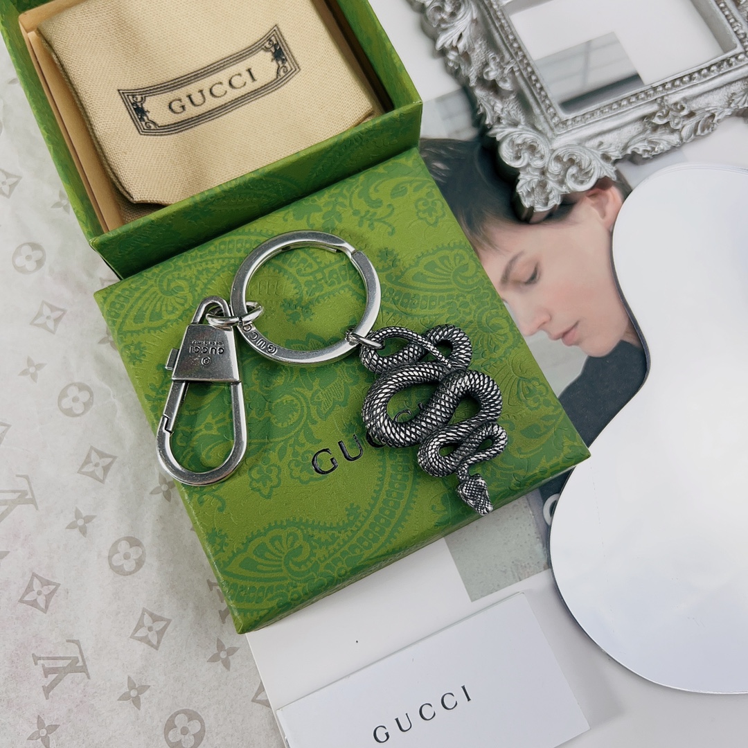 [TOP] GUCCI Men's/Women's Keychains - Silver