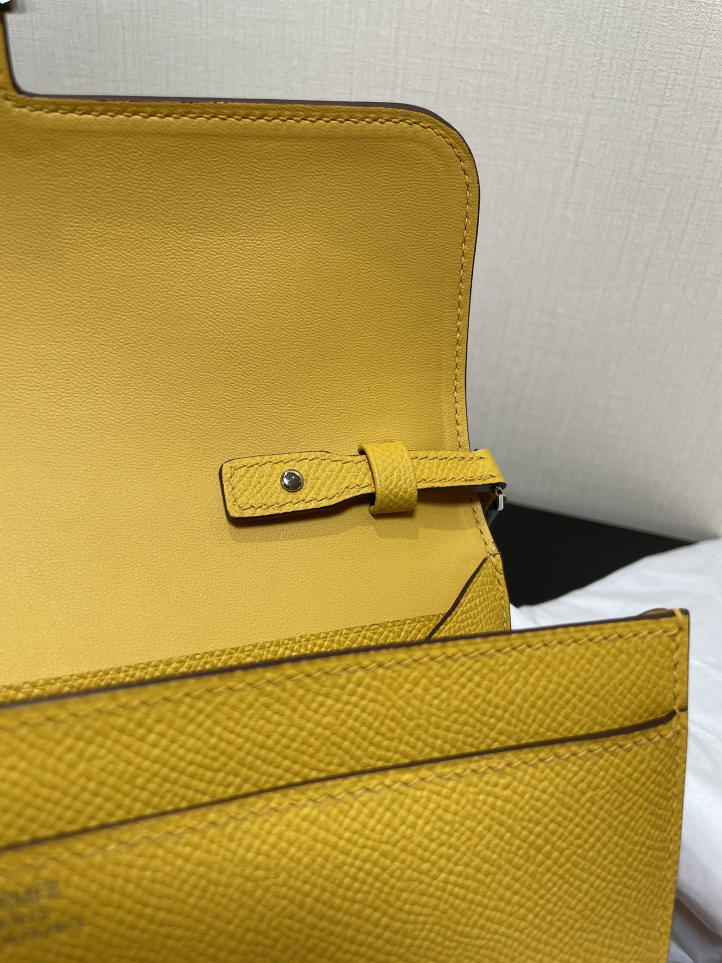 [TOP] HERMES Epsom Constance Long Wallet 20.5cm - Yellow