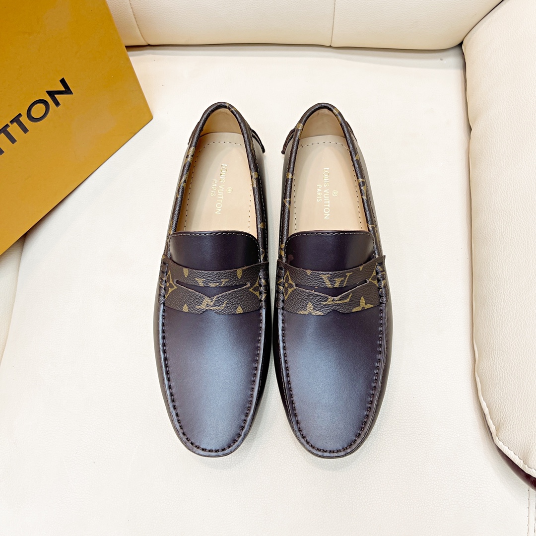 [TOP] Louis Vuitton LV LV Men's Calfskin shoes - 2 Colors