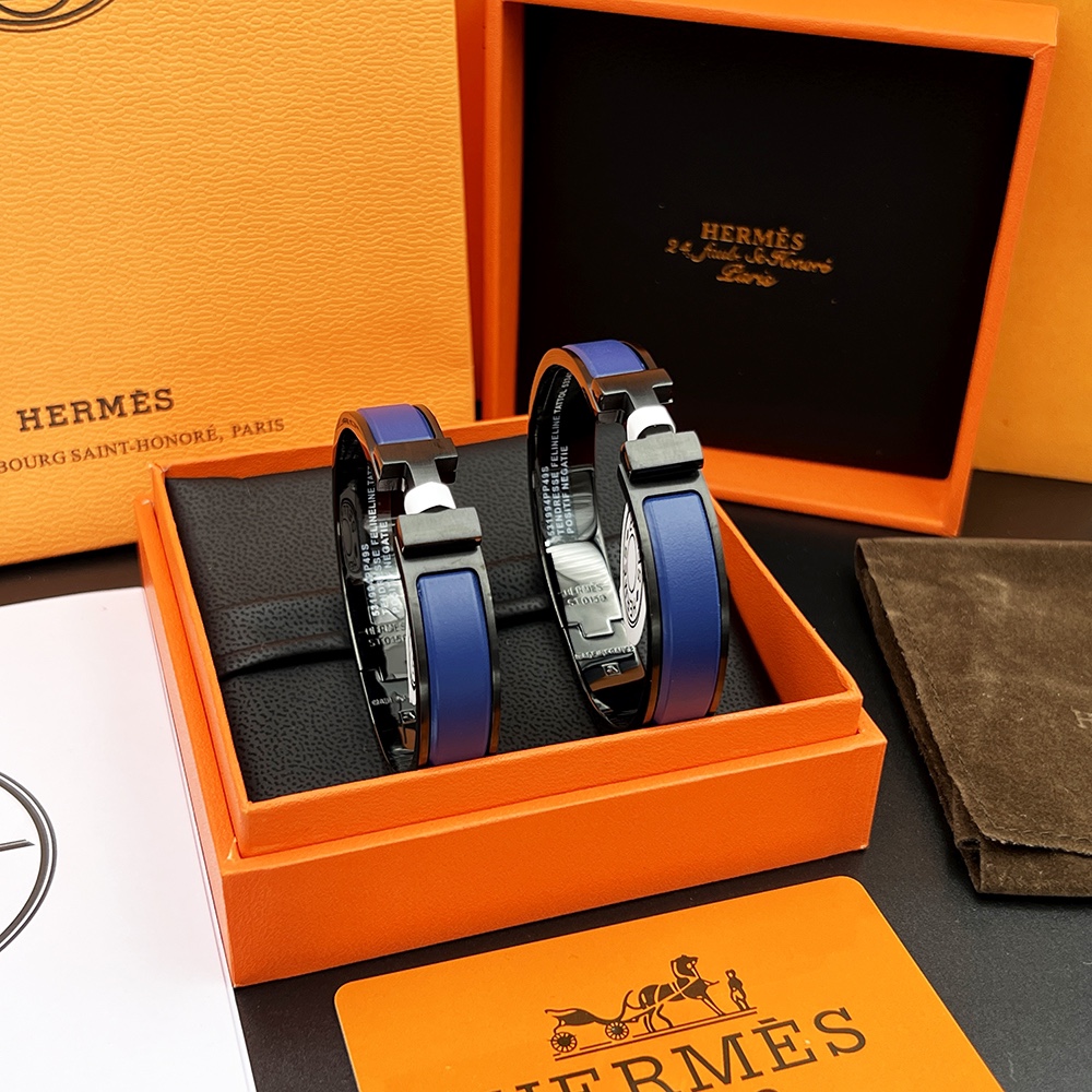 [TOP] HERMES H Logo Bracelet - 11 Colors