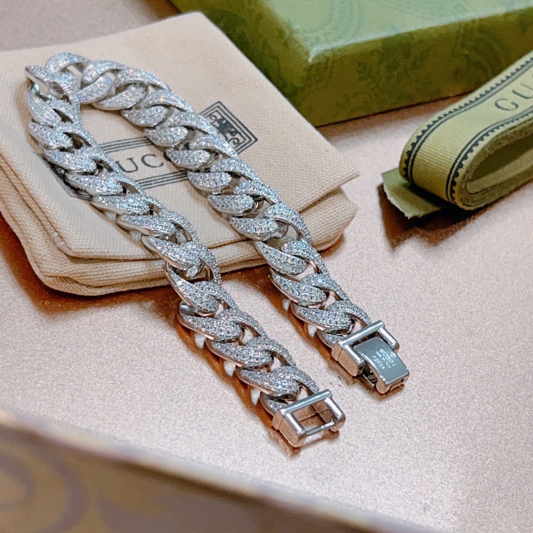 [TOP] GUCCI Men's/Women's Bracelet - Silver