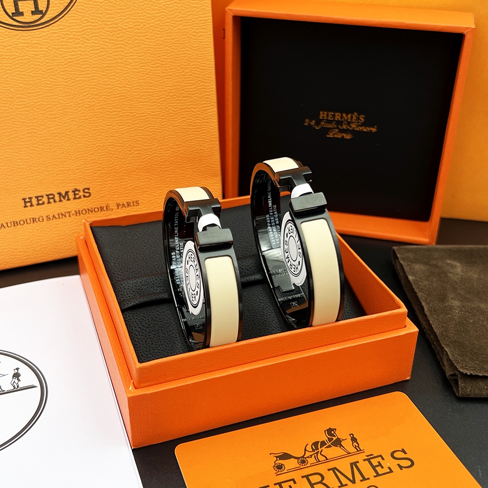 [TOP] HERMES H Logo Bracelet - 11 Colors