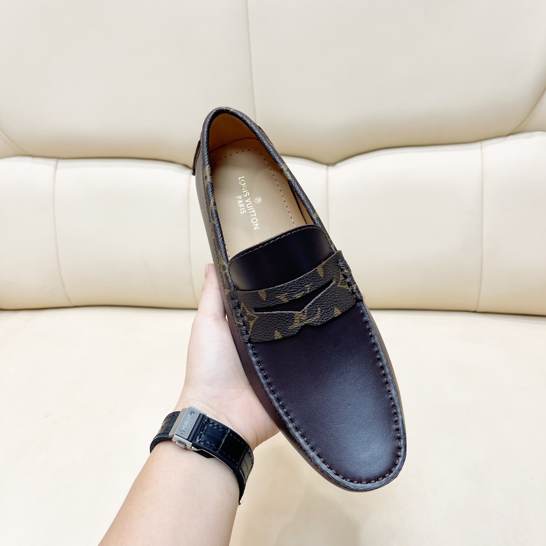 [TOP] Louis Vuitton LV LV Men's Calfskin shoes - 2 Colors