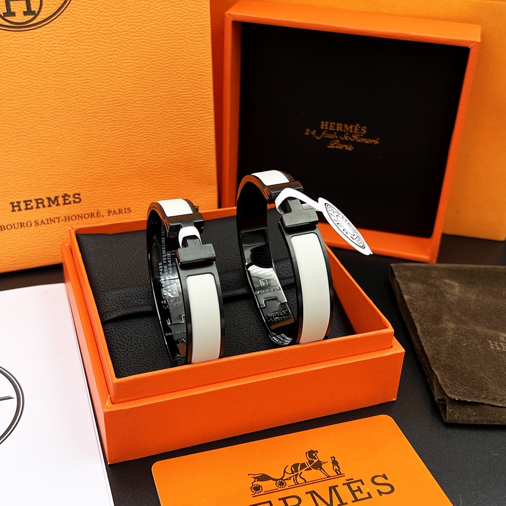 [TOP] HERMES H Logo Bracelet - 11 Colors