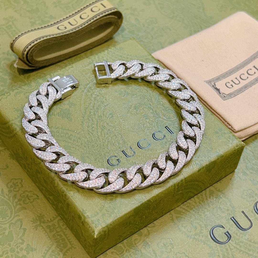 [TOP] GUCCI Men's/Women's Bracelet - Silver