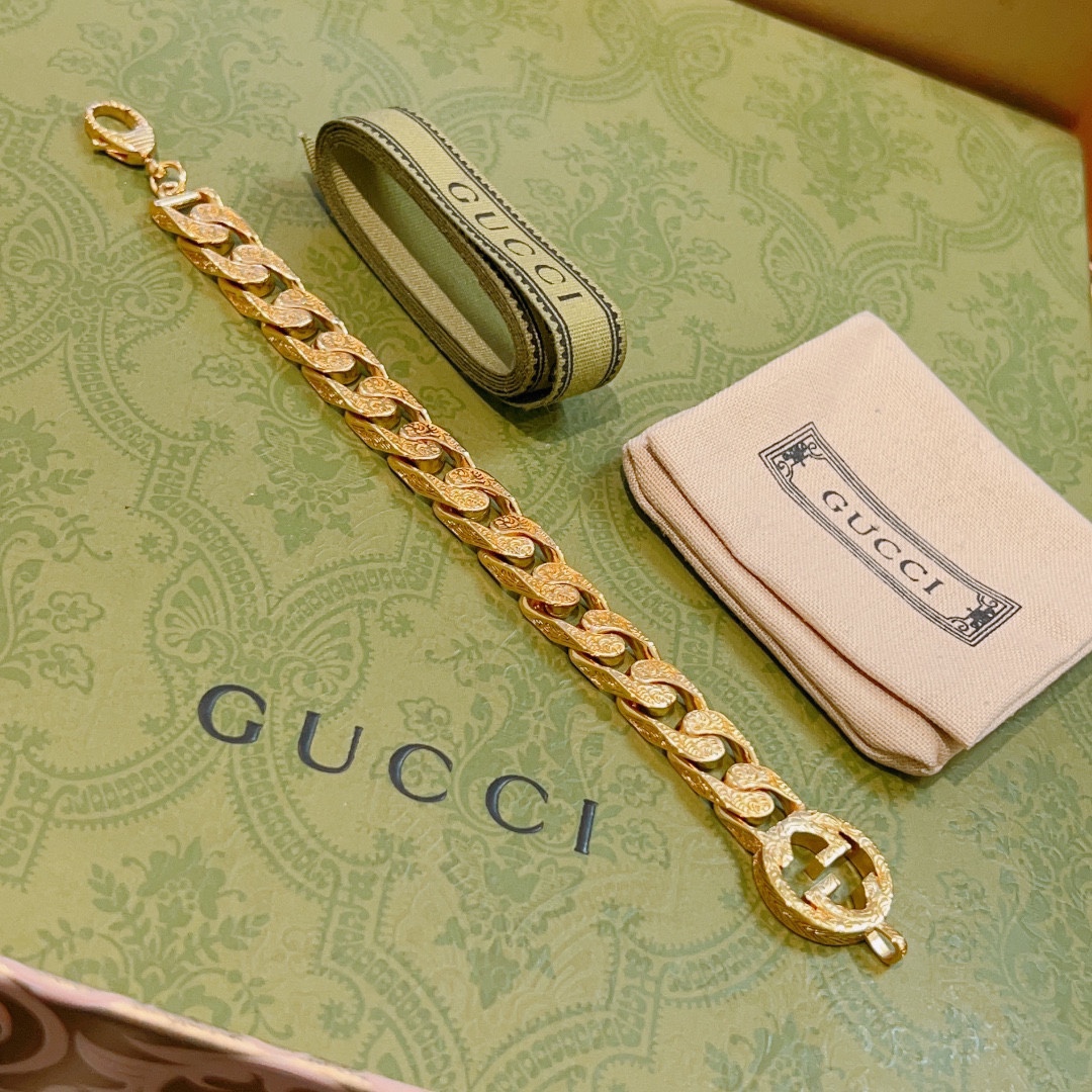 [TOP] GUCCI Men's/Women's Bracelet - Gold