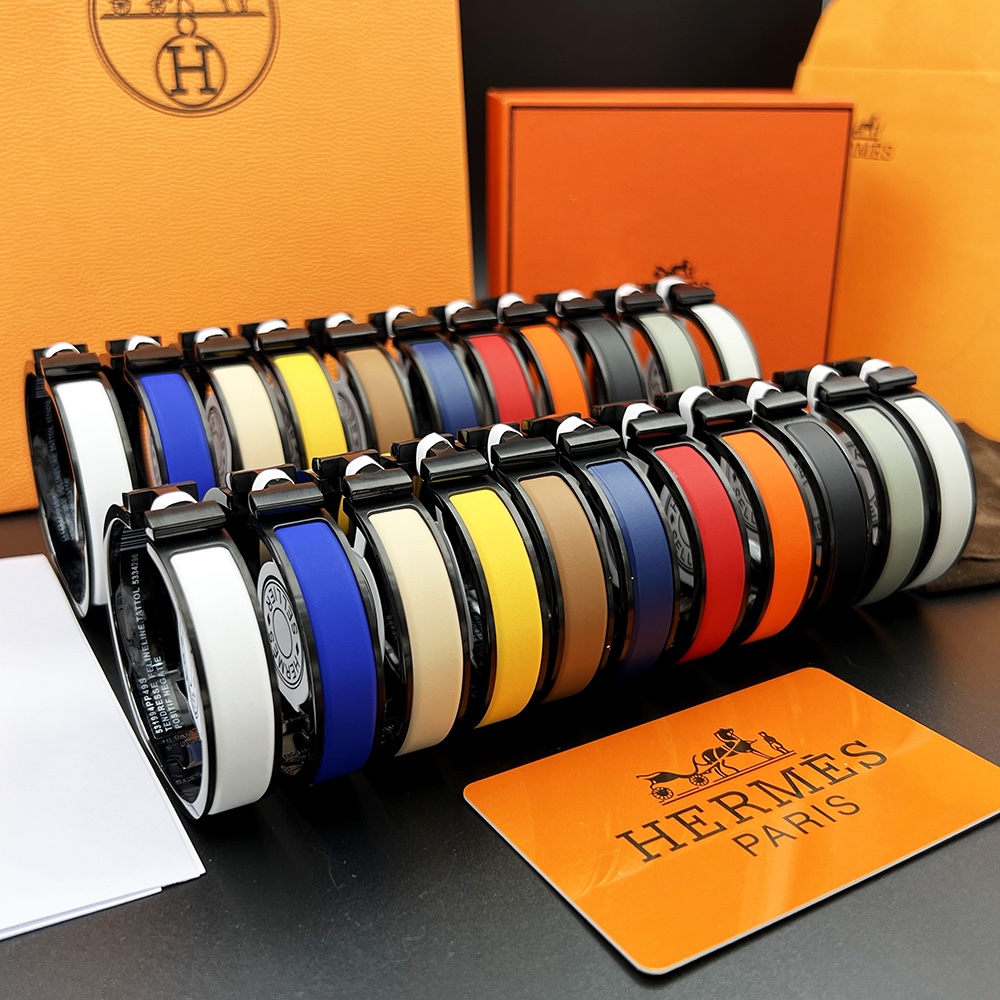 [TOP] HERMES H Logo Bracelet - 11 Colors