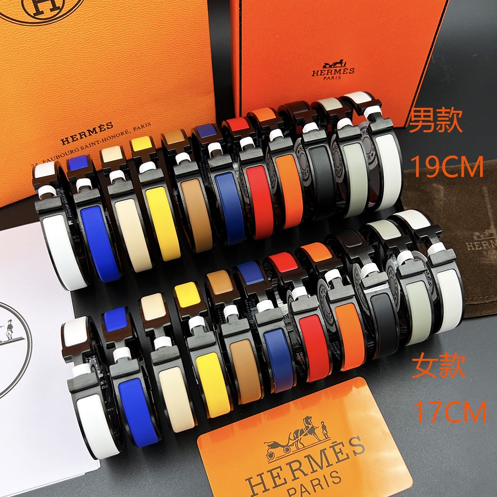 [TOP] HERMES H Logo Bracelet - 11 Colors