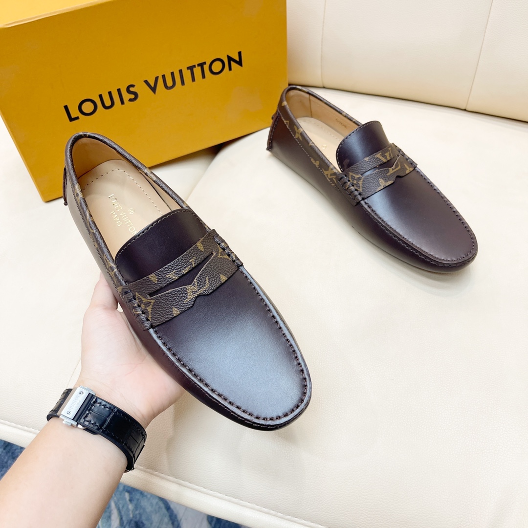 [TOP] Louis Vuitton LV LV Men's Calfskin shoes - 2 Colors