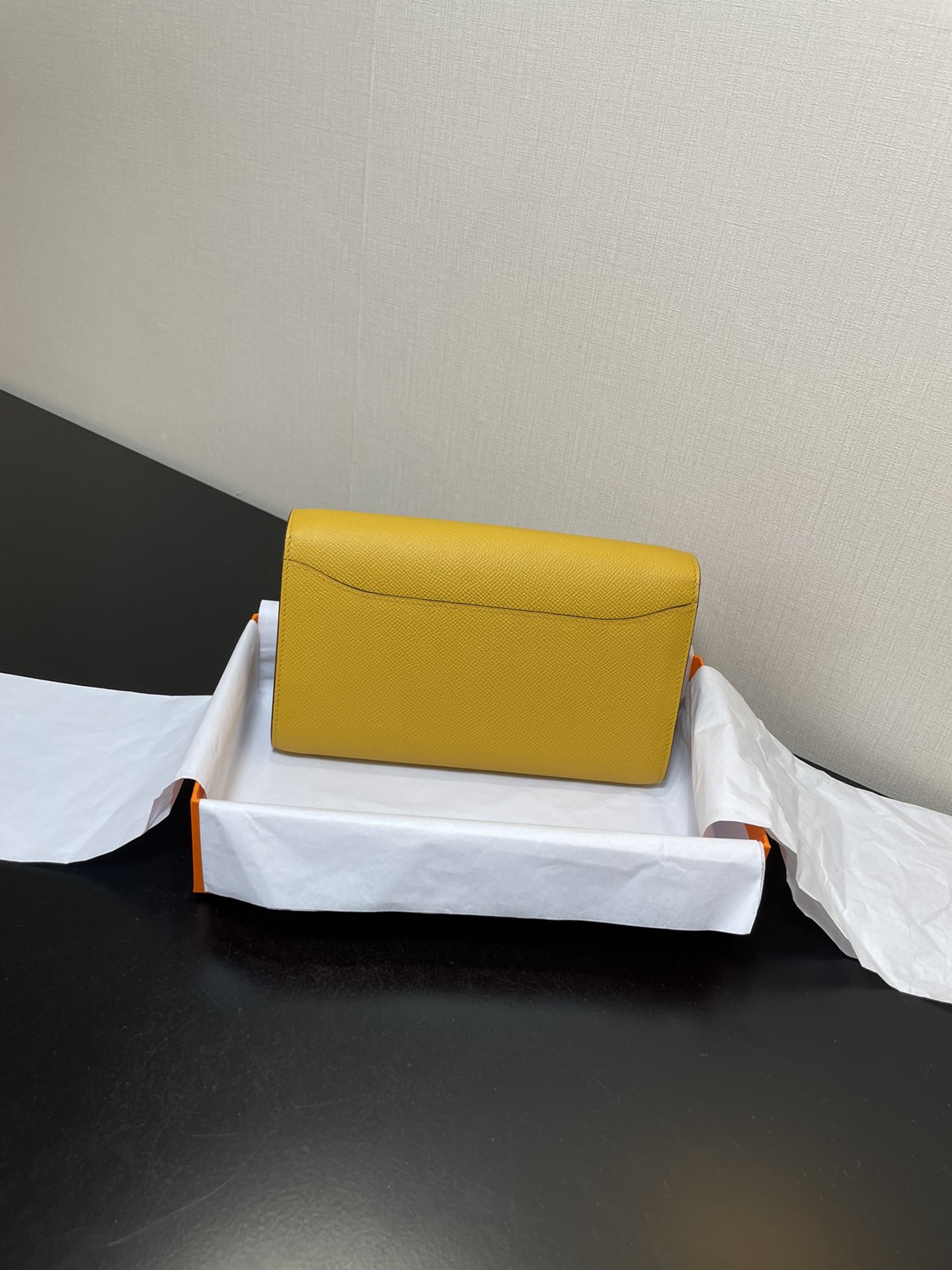 [TOP] HERMES Epsom Constance Long Wallet 20.5cm - Yellow