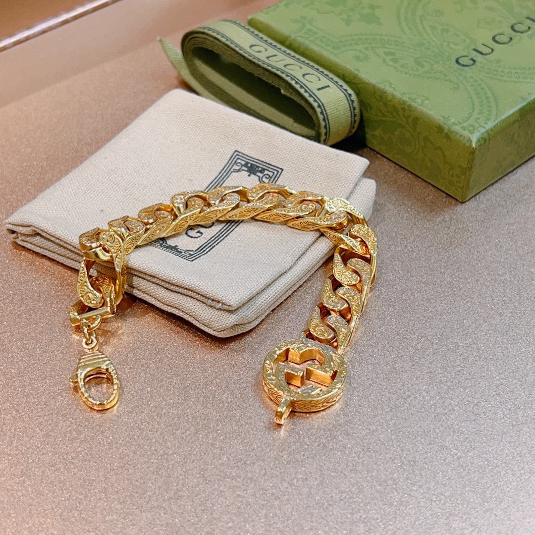[TOP] GUCCI Men's/Women's Bracelet - Gold