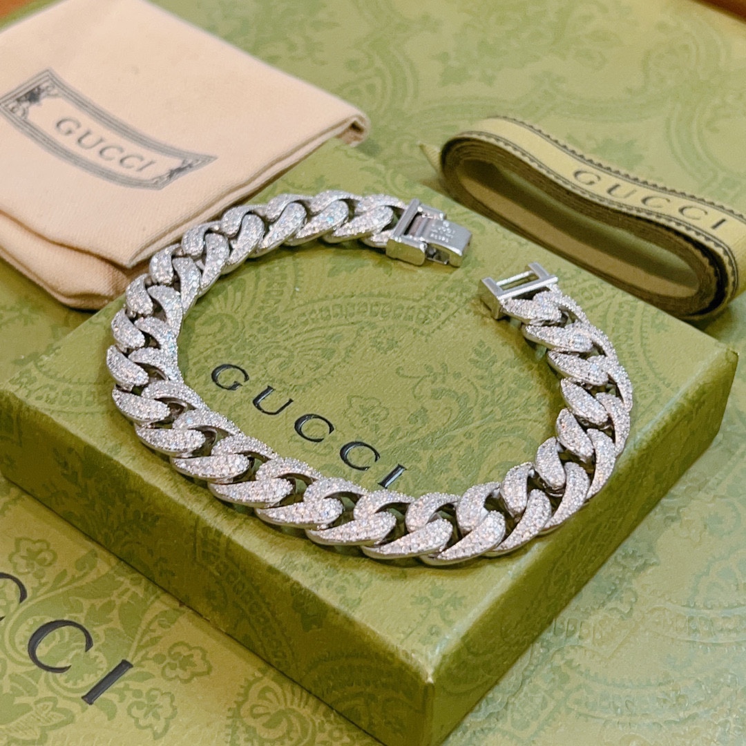 [TOP] GUCCI Men's/Women's Bracelet - Silver
