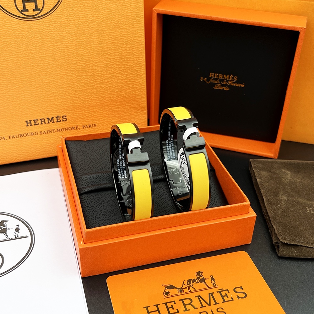 [TOP] HERMES H Logo Bracelet - 11 Colors