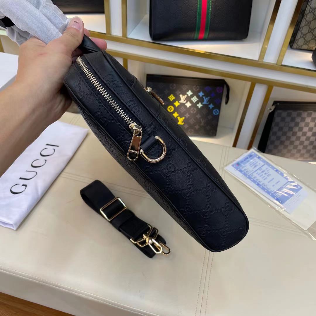 [TOP] GUCCI Men's Briefcases 36*27*7cm - Black